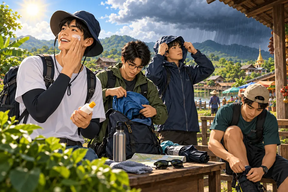 Lesson 9: Weather and Taking Care — ภาพประกอบบทเรียน 9: อากาศและการดูแลกัน