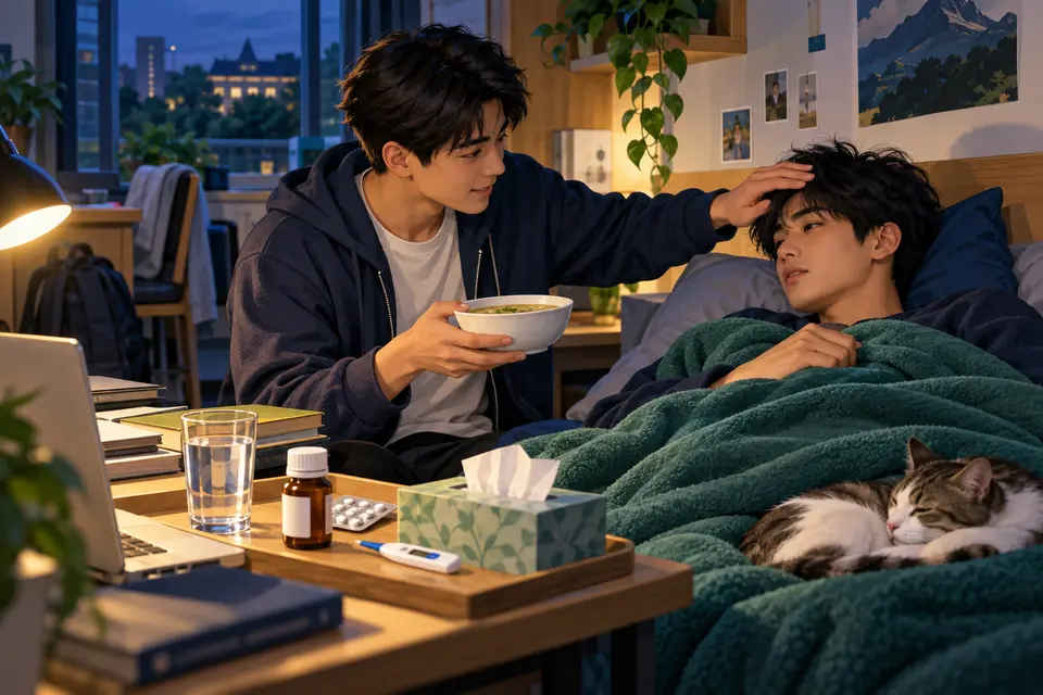 Lesson 35: Caring Actions in Everyday Life — ภาพประกอบบทเรียน 35: การดูแลกันในชีวิตประจำวัน