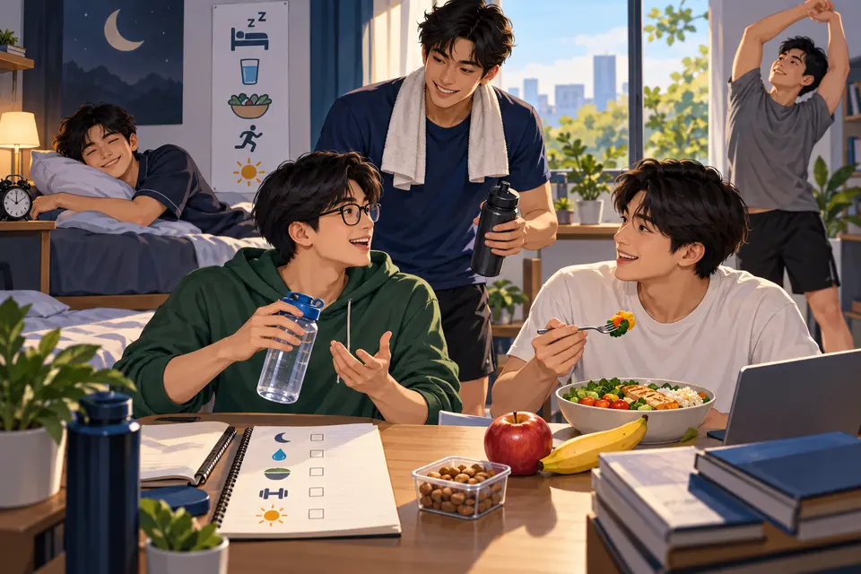 Lesson 91: Sleep, Rest, and Healthy Habits — ภาพประกอบบทเรียน 91: การนอน การพักผ่อน และนิสัยสุขภาพดี