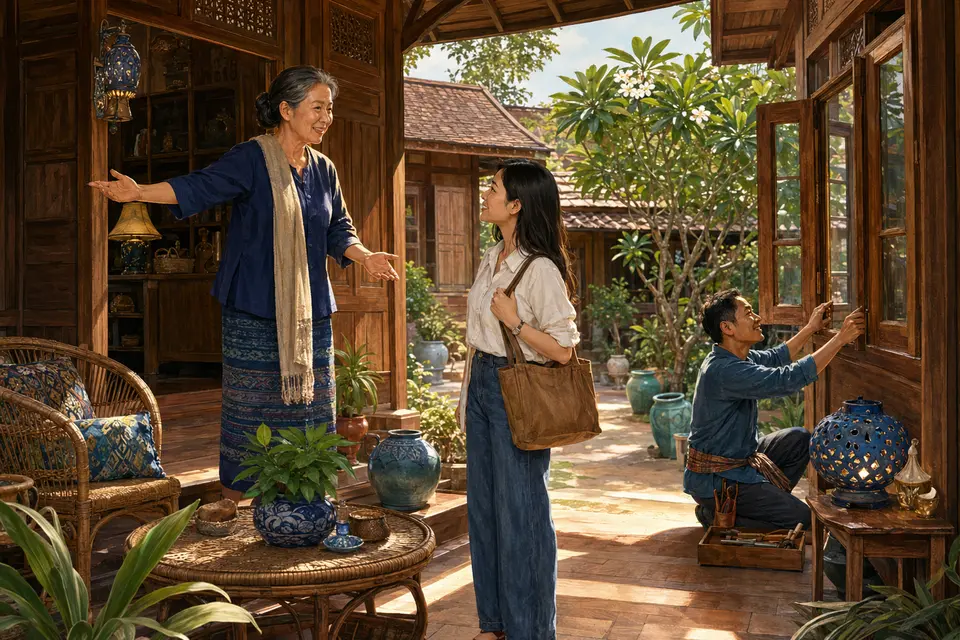 Lesson 94: Invitations, Visits, and Hosting — ภาพประกอบบทเรียน 94: การเชิญ การไปเยี่ยม และการต้อนรับ